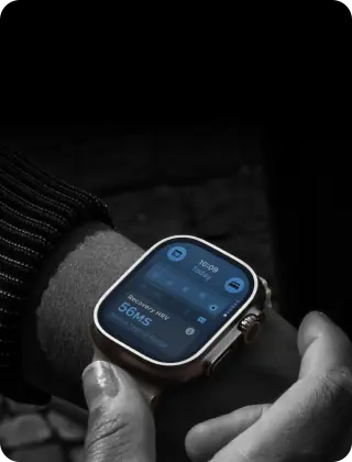 Persoon met Apple Watch Ultra 4 om de pols, Vitale Functies overdag iets afwijkend