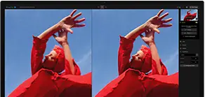 L’écran d’un Studio Display présente une présentation sur des bonbons gélifiés. Les apps Perplexity et Notes sont également ouvertes et utilisées pour enrichir la présentation.