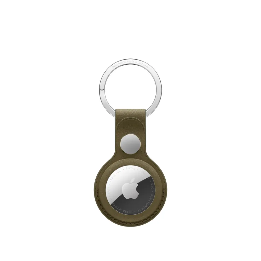 Porte-clés FineWoven AirTag — Olive foncé