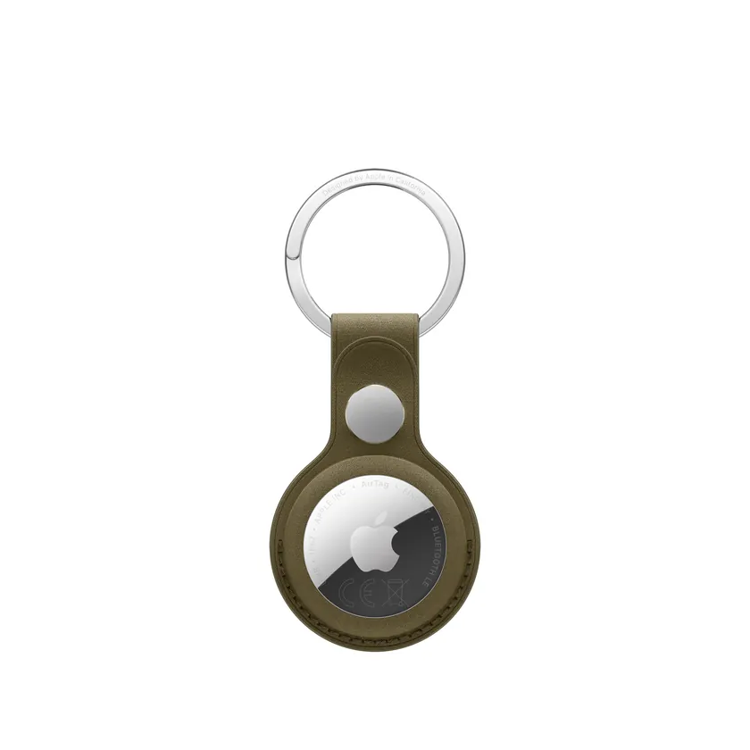 Porte-clés FineWoven AirTag — Olive foncé