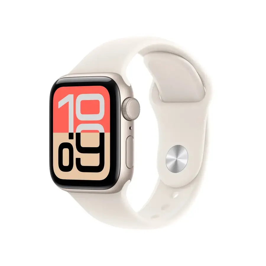 Apple Watch SE 3 GPS 40 mm boîtier aluminium Lumière stellaire avec Bracelet Sport Lumière stellaire — S/M