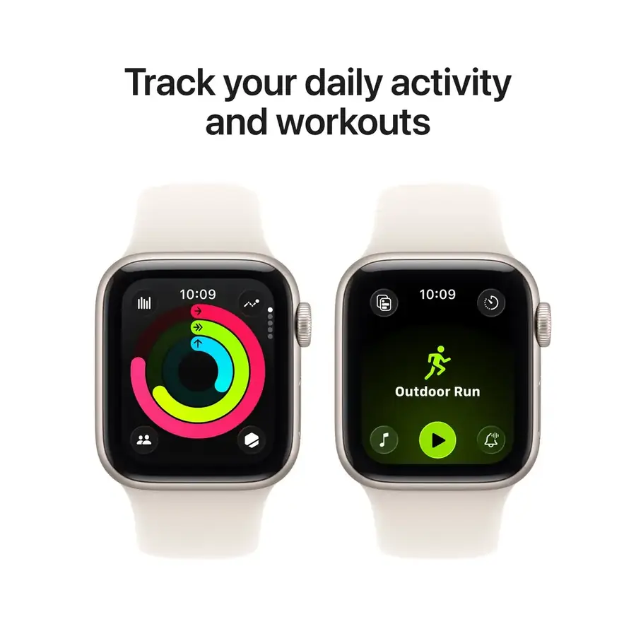 Apple Watch SE 3 GPS 40 mm boîtier aluminium Lumière stellaire avec Bracelet Sport Lumière stellaire — M/L