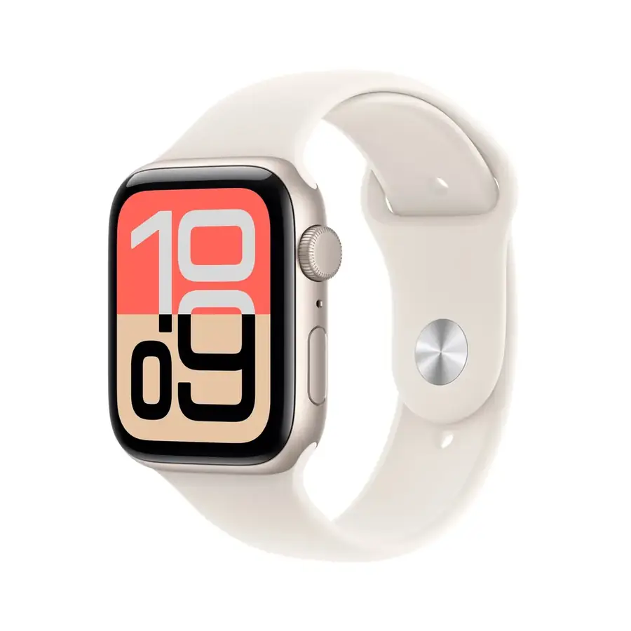 Apple Watch SE 3 GPS 44 mm boîtier aluminium Lumière stellaire avec Bracelet Sport Lumière stellaire — S/M