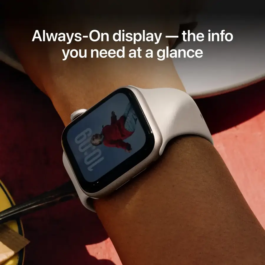 Apple Watch SE 3 GPS 44 mm boîtier aluminium Lumière stellaire avec Bracelet Sport Lumière stellaire — M/L