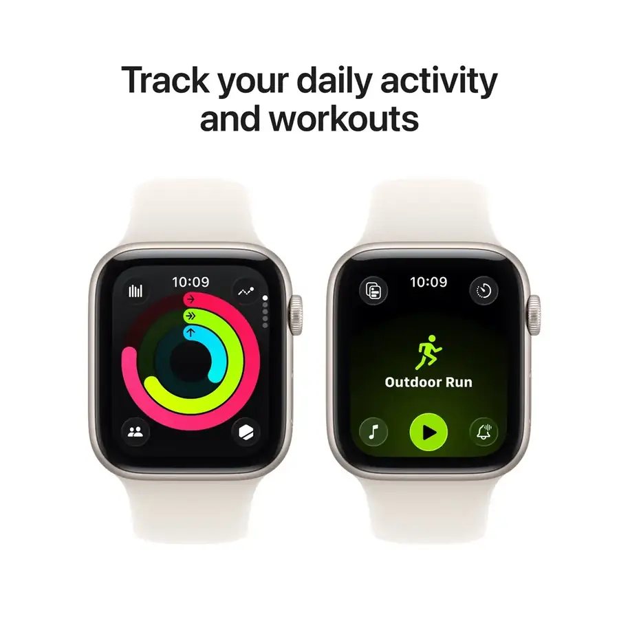 Apple Watch SE 3 GPS 44 mm boîtier aluminium Lumière stellaire avec Bracelet Sport Lumière stellaire — M/L