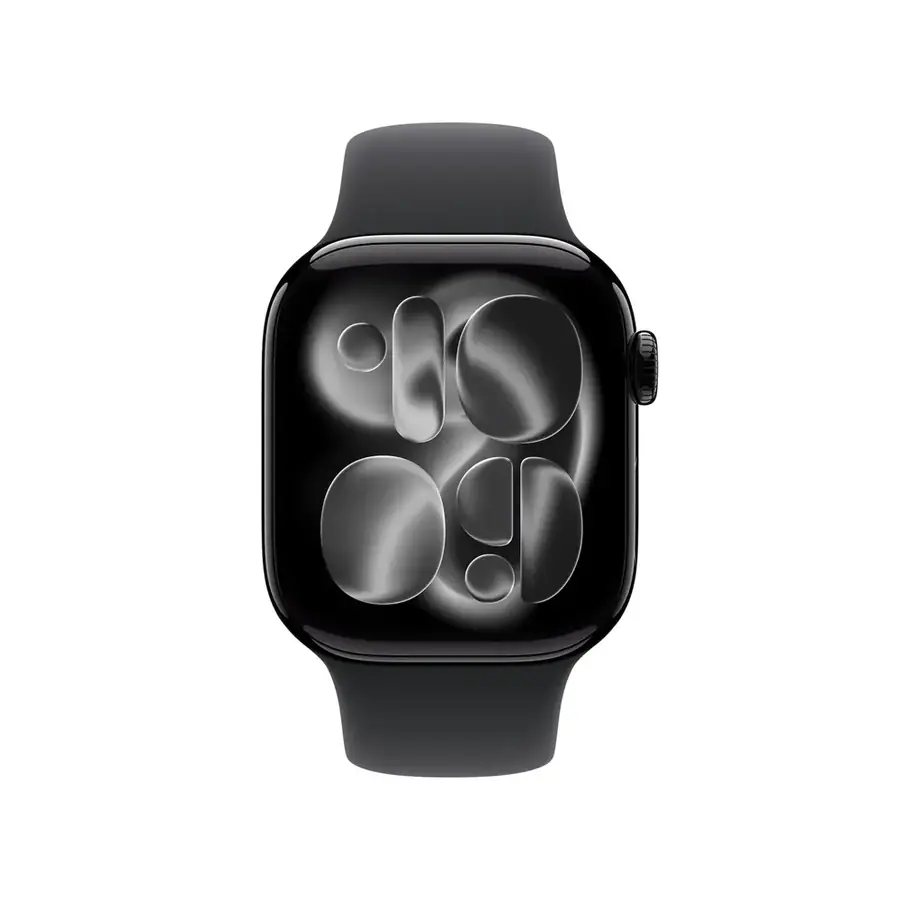 Apple Watch Series 11 GPS 42 mm boîtier aluminium Noir jais avec Bracelet Sport Noir — M/L