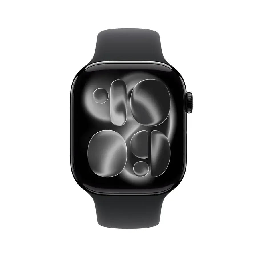 Apple Watch Series 11 GPS 46 mm boîtier aluminium Noir jais avec Bracelet Sport Noir — M/L