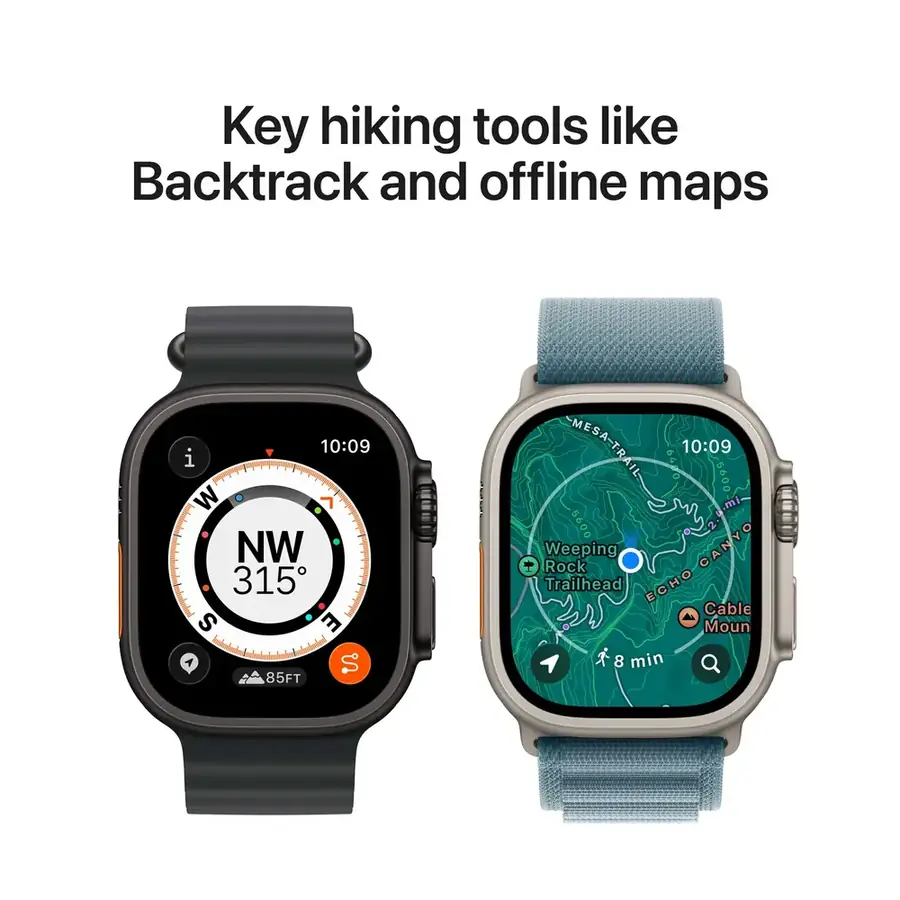 Apple Watch Ultra 3 GPS + Cellular 49 mm boîtier titane Noir avec Bracelet Océan Noir