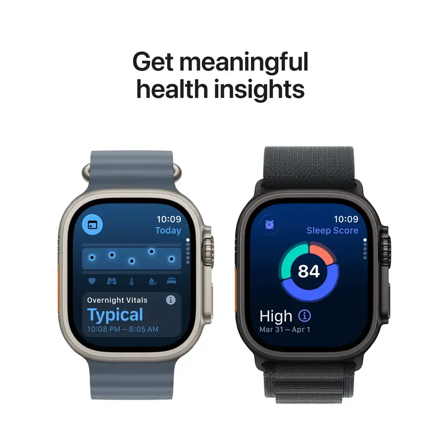 Apple Watch Ultra 3 GPS + Cellular 49 mm boîtier titane Noir avec Bracelet Océan Noir