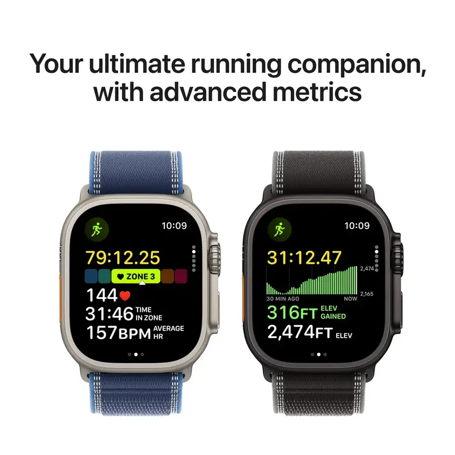 Apple Watch Ultra 3 GPS + Cellular 49 mm boîtier titane Naturel avec Bracelet Océan Bleu ancre