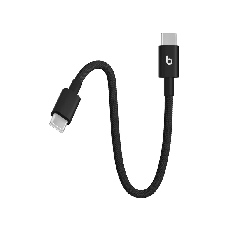Beats USB-C to USB-C Woven Short Cable (20 cm) — Noir éclair