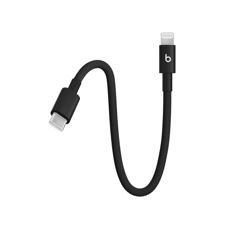 Beats USB-C to Lightning Woven Short Cable (20 cm) — Noir éclair