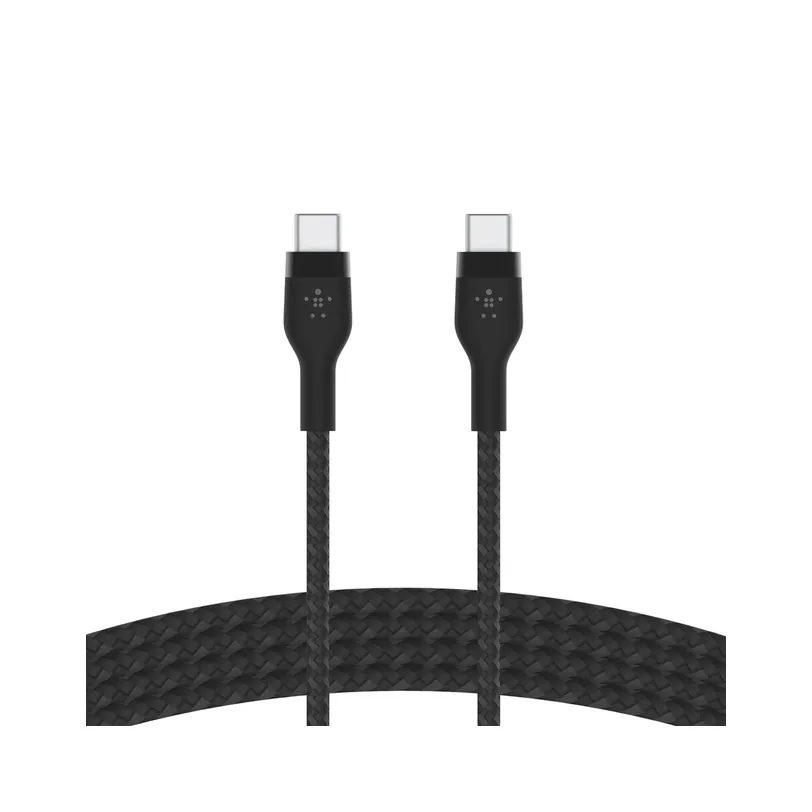 Belkin câble BoostCharge PRO Flex USB-C vers USB-C silicone tressé 2 m — Noir