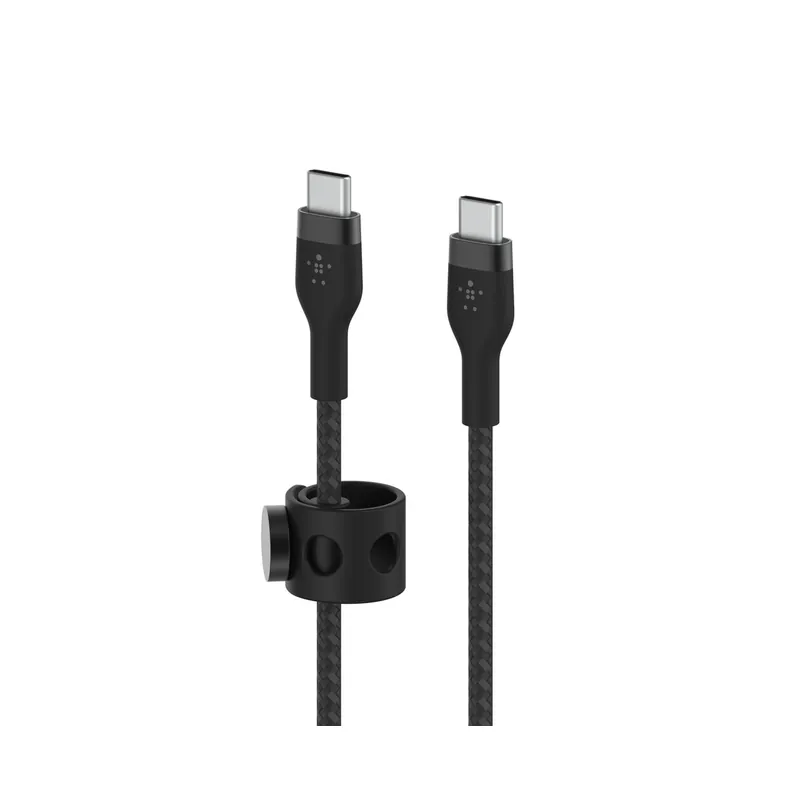 Belkin câble BoostCharge PRO Flex USB-C vers USB-C silicone tressé 2 m — Noir