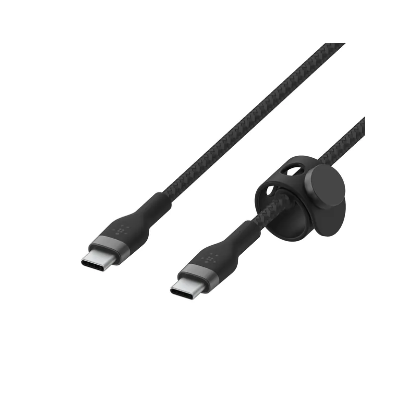 Belkin câble BoostCharge PRO Flex USB-C vers USB-C silicone tressé 2 m — Noir