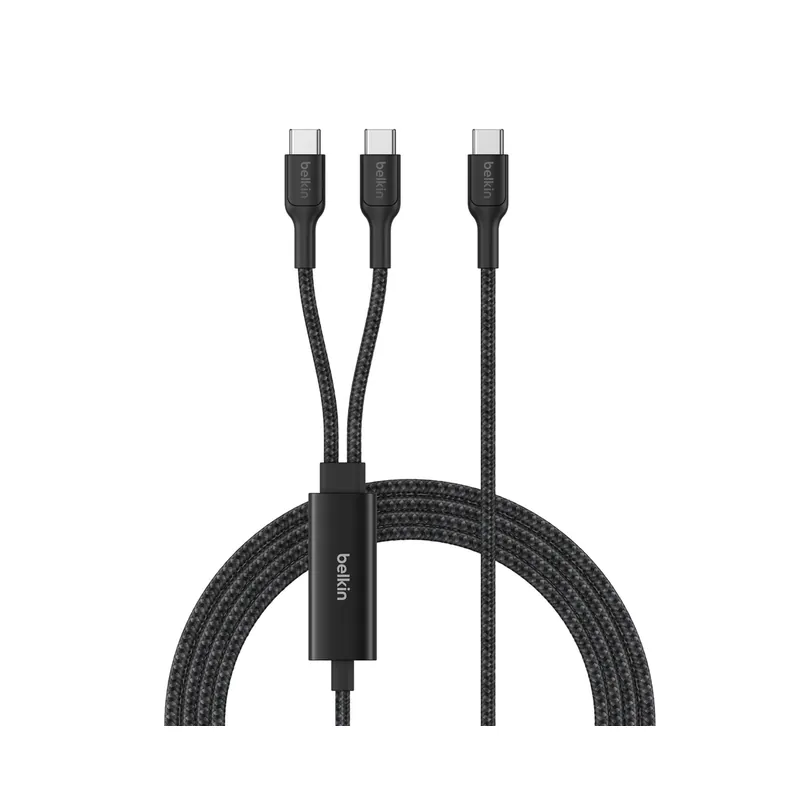 Belkin câble USB-C vers double USB-C 140 W — Noir