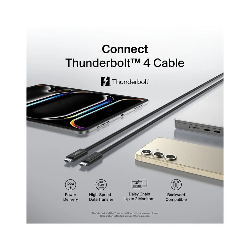 Belkin Connect Thunderbolt 4 Cable, 1M, Passive