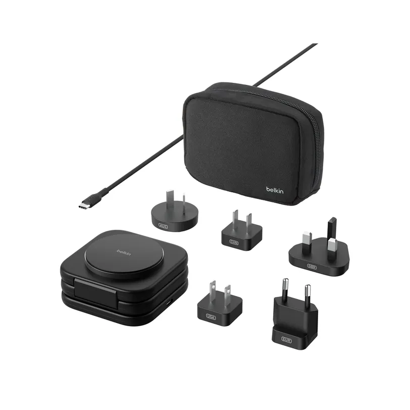 Belkin station de charge voyage BoostCharge 3-en-1 Qi2 Magnétique 15 W