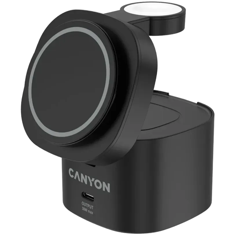 Station de charge Canyon OnCharge 405 4-en-1 Qi2 — Noir — vue 2