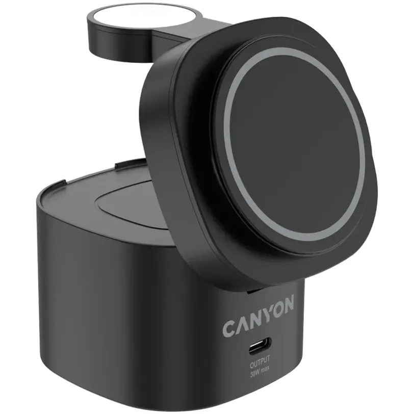 Station de charge Canyon OnCharge 405 4-en-1 Qi2 — Noir — vue 3