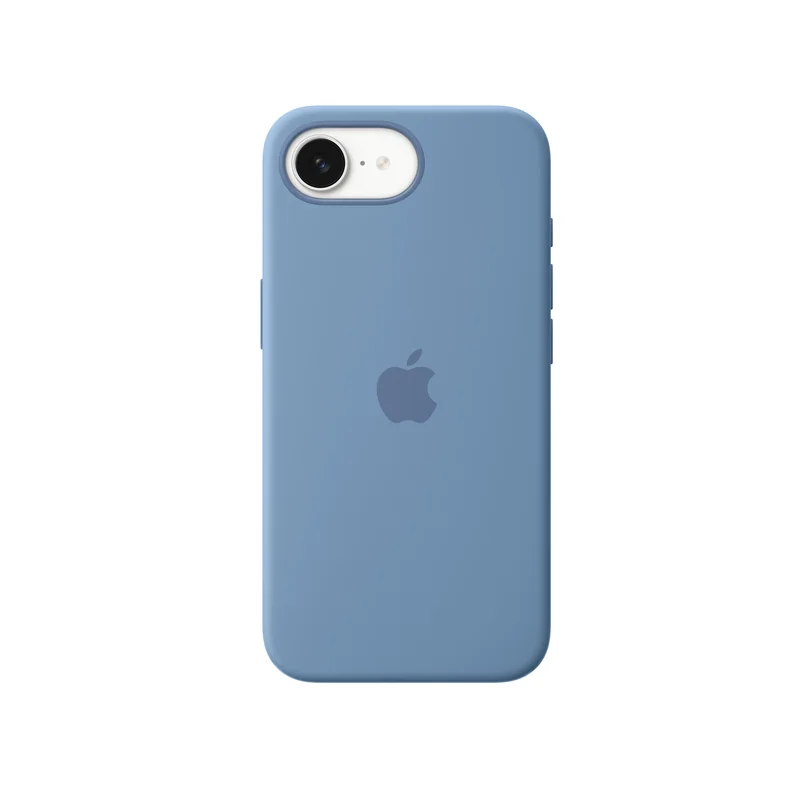iPhone 16e Silicone Case — Bleu hivernal