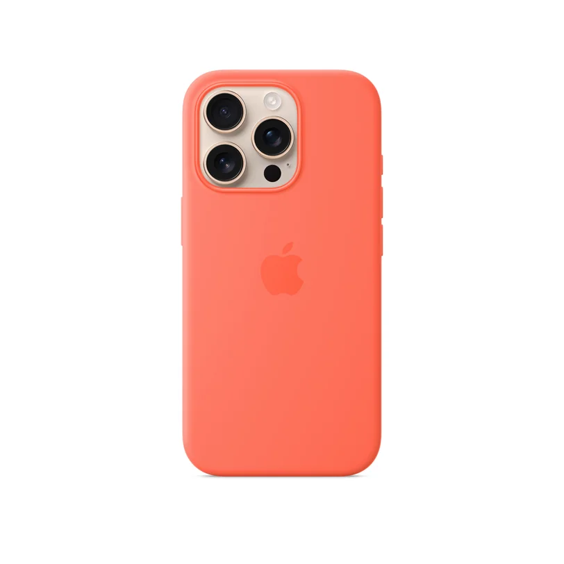 iPhone 16 Pro coque silicone MagSafe — Mandarine