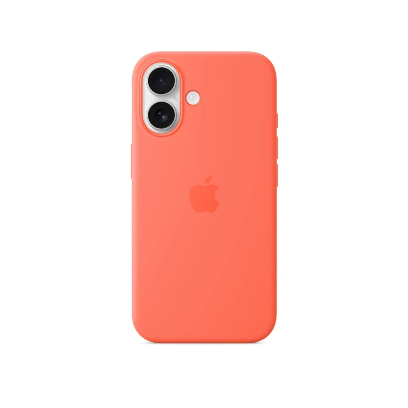 iPhone 16 coque silicone MagSafe — Mandarine