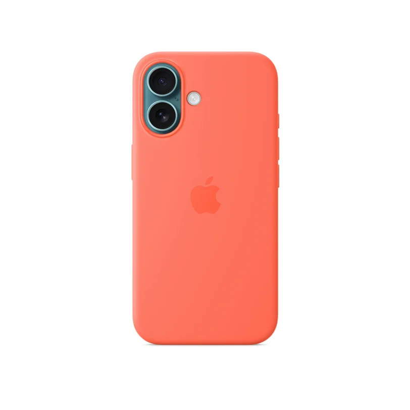 iPhone 16 coque silicone MagSafe — Mandarine