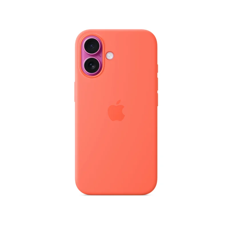 iPhone 16 coque silicone MagSafe — Mandarine
