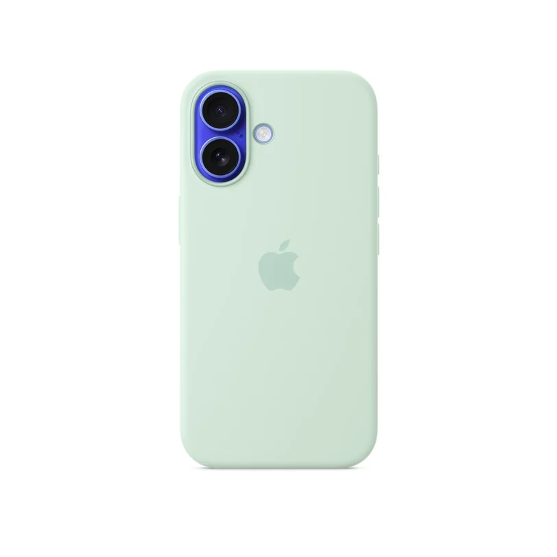 iPhone 16 coque silicone MagSafe — Aigue-marine