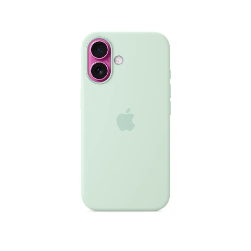 iPhone 16 coque silicone MagSafe — Aigue-marine