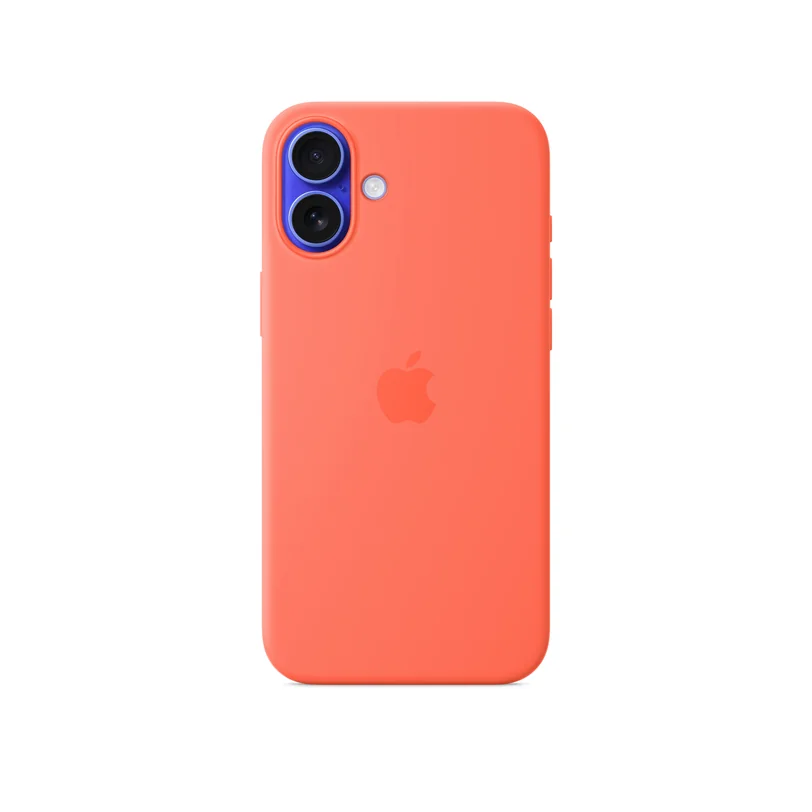 iPhone 16 Plus coque silicone MagSafe — Mandarine