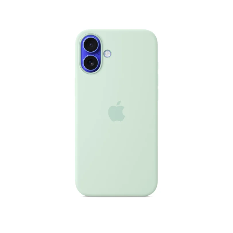 iPhone 16 Plus coque silicone MagSafe — Aigue-marine