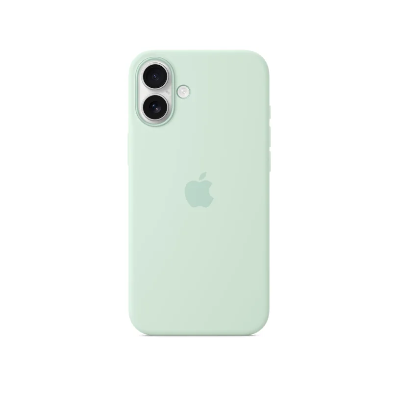 iPhone 16 Plus coque silicone MagSafe — Aigue-marine