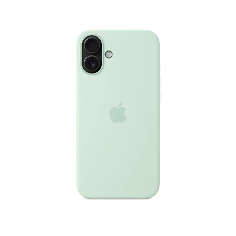 iPhone 16 Plus coque silicone MagSafe — Aigue-marine
