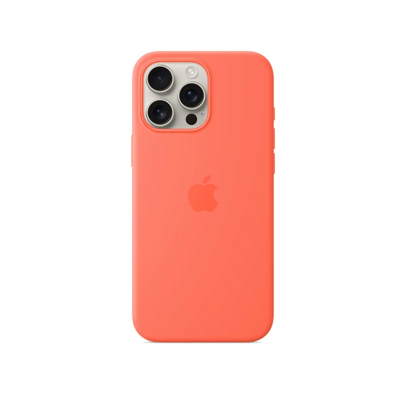 iPhone 16 Pro Max coque silicone MagSafe — Mandarine