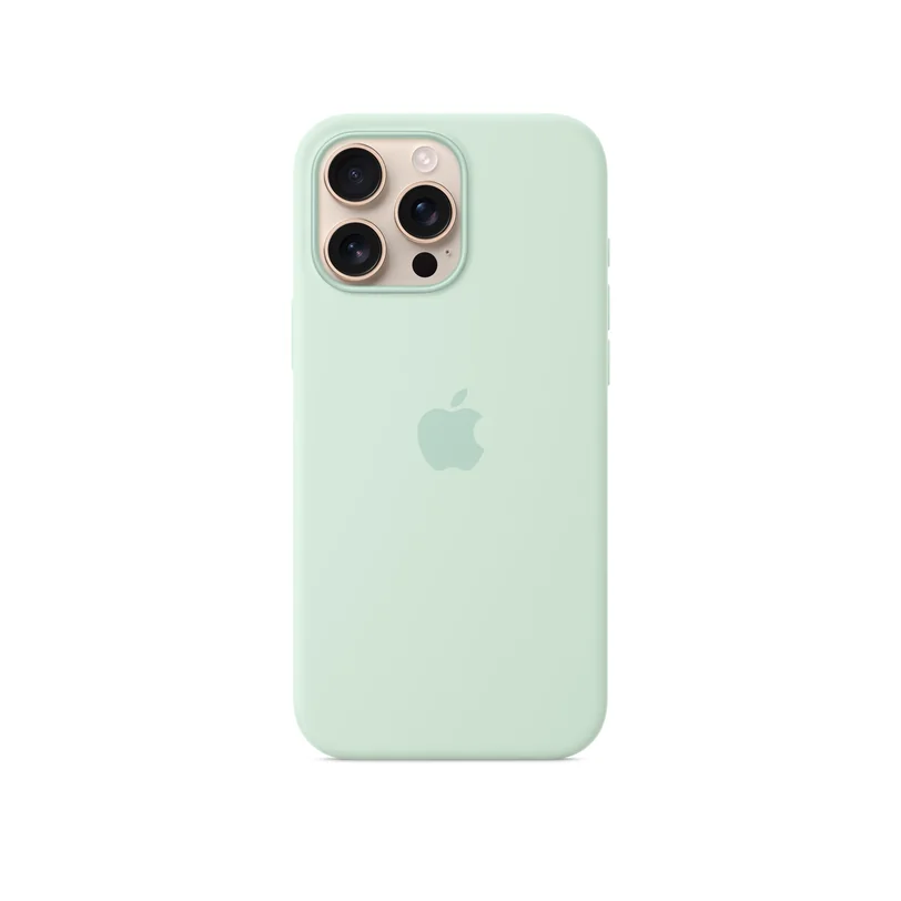 iPhone 16 Pro Max coque silicone MagSafe — Aigue-marine