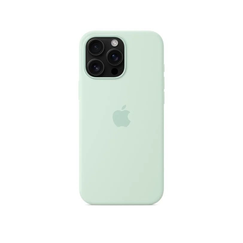 iPhone 16 Pro Max coque silicone MagSafe — Aigue-marine