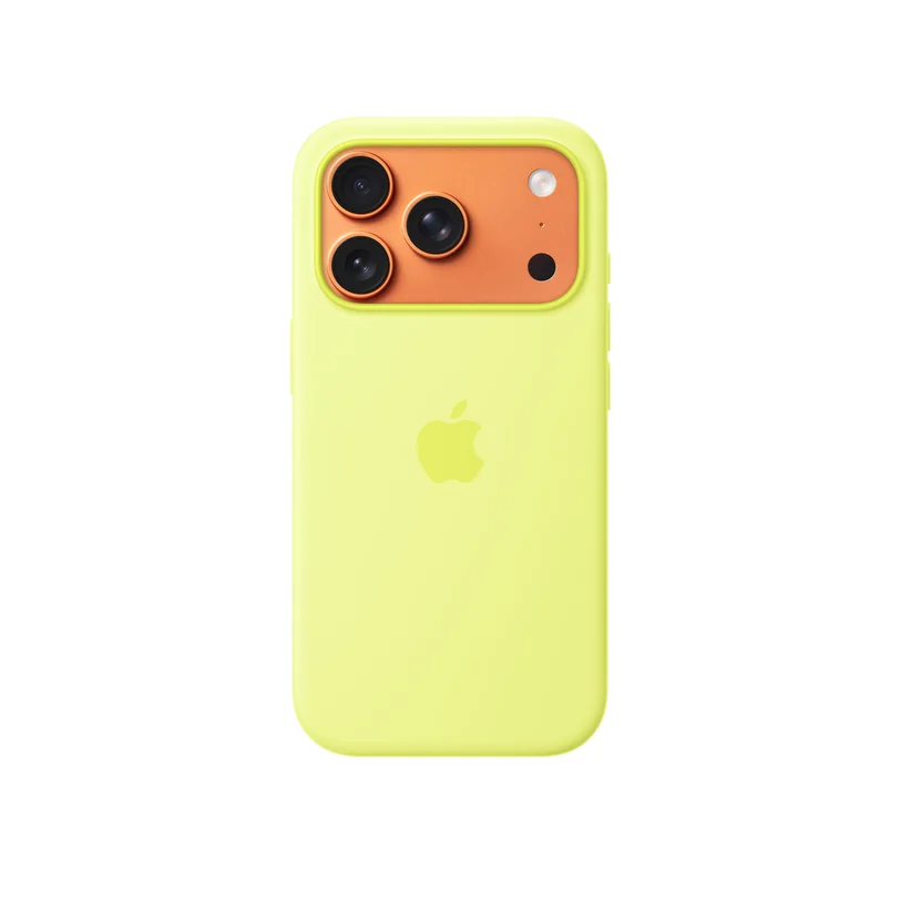 iPhone 17 Pro coque silicone MagSafe — Jaune fluo