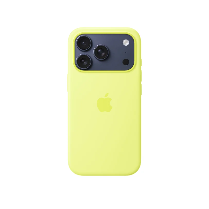 iPhone 17 Pro coque silicone MagSafe — Jaune fluo