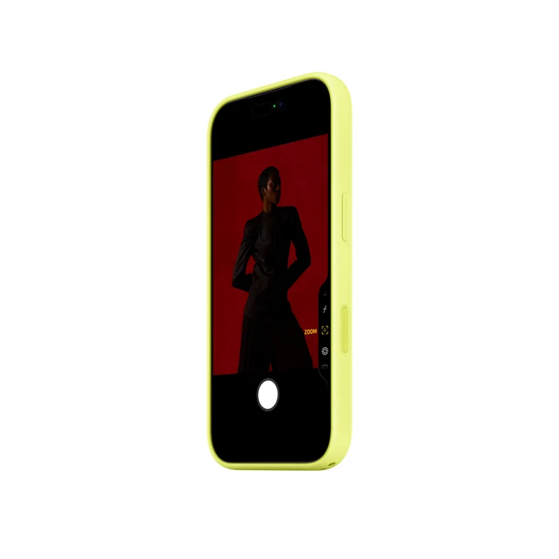 iPhone 17 Pro coque silicone MagSafe — Jaune fluo