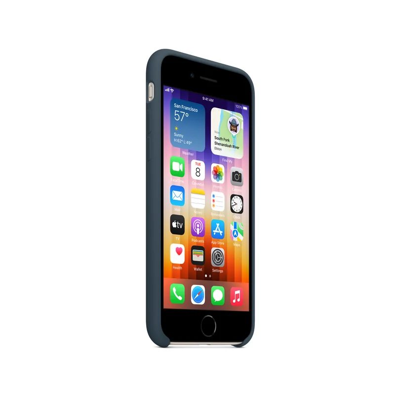 iPhone SE Silicone Case — Bleu abysse