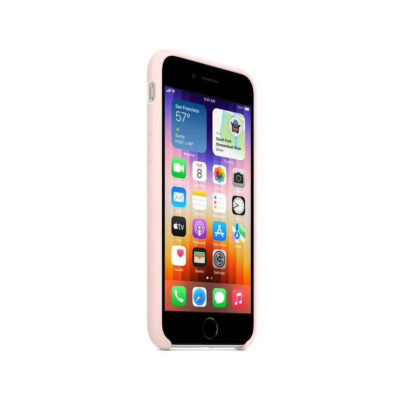 iPhone SE Silicone Case - Chalk — Rose