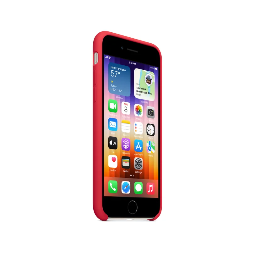 iPhone SE Silicone Case — (PRODUCT)RED