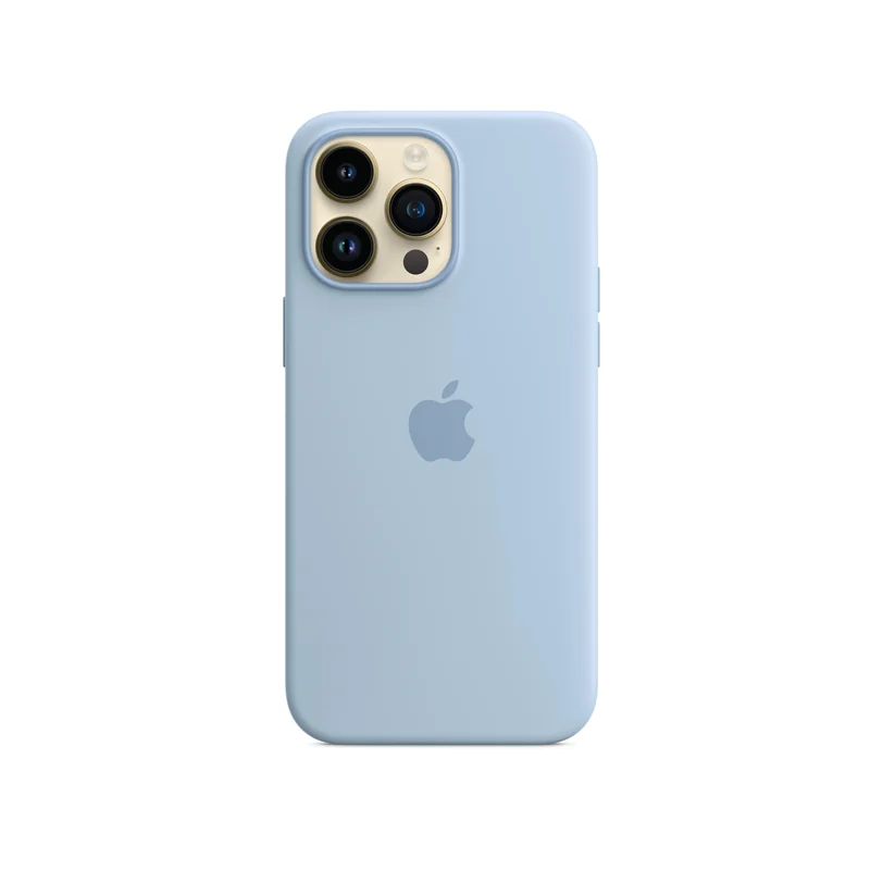 iPhone 14 Pro Max coque silicone MagSafe — Ciel