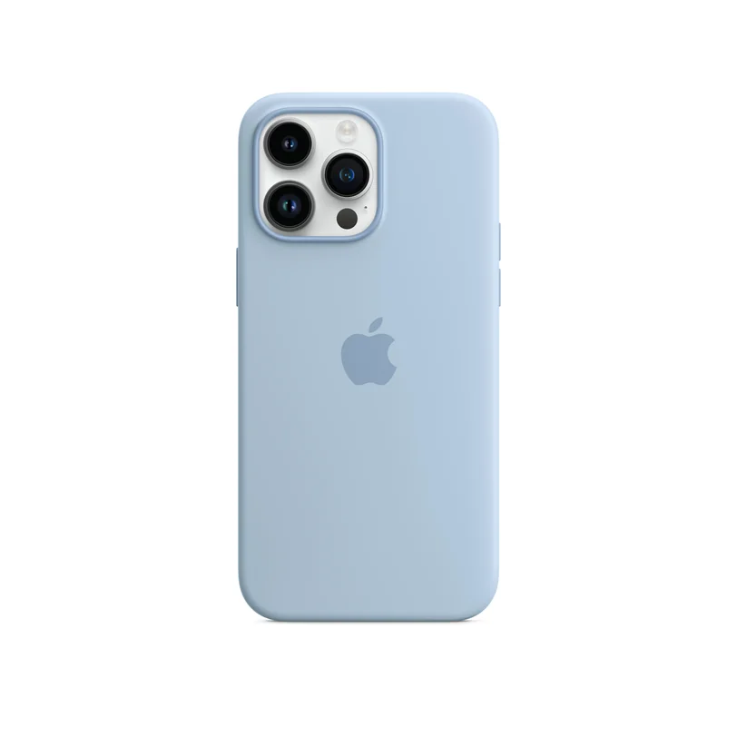 iPhone 14 Pro Max coque silicone MagSafe — Ciel