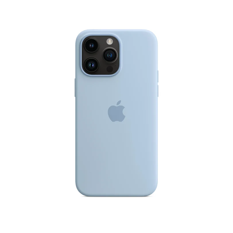 iPhone 14 Pro Max coque silicone MagSafe — Ciel