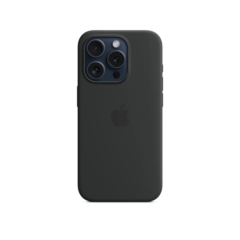 iPhone 15 Pro coque silicone MagSafe — Noir