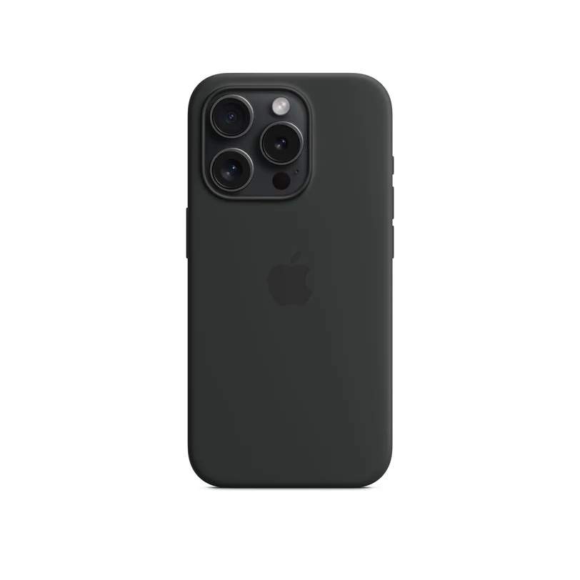 iPhone 15 Pro coque silicone MagSafe — Noir
