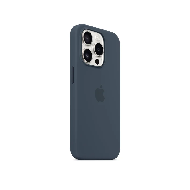iPhone 15 Pro coque silicone MagSafe — Bleu tempête